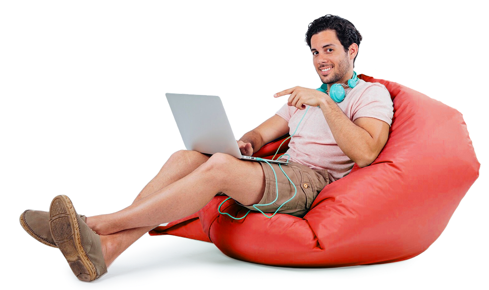 Candidate with laptop